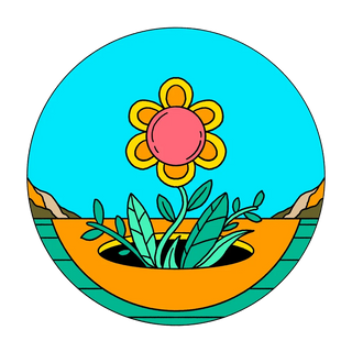 Colorful plant decals for home decor