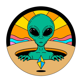 Colorful aliens decals for creative home decor