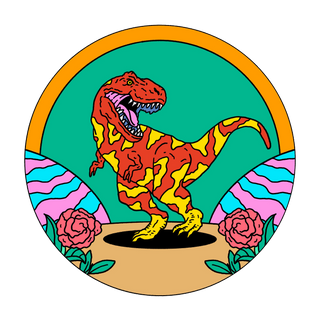 Colorful dinosaur decals for fun home decor