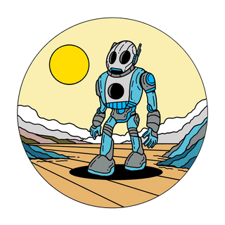 Colorful robots decals for creative decoration