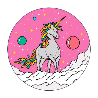 Colorful unicorn decals for magical home decor
