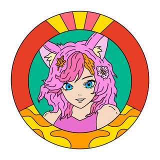 Colorful Waifus decals featuring popular anime characters