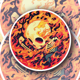 Blazebones animated skeleton sticker