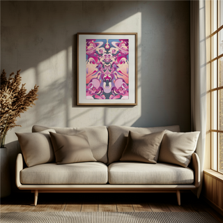 Psychedelic Alien Art Print Edition #1 premium decal sticker