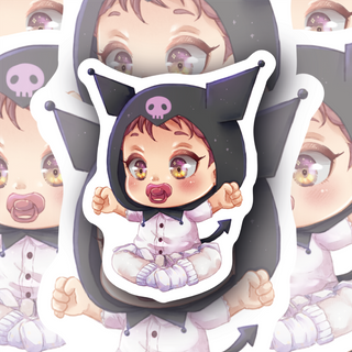 Cute Baby in Kuromi Onesie decal