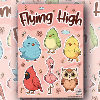 Flying High Sticker/Decal Sheet with Animal Designs