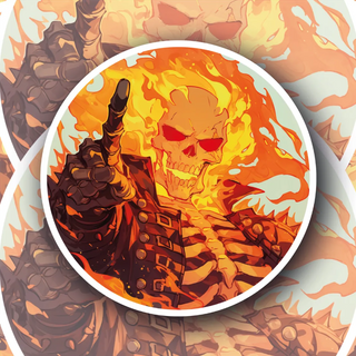 Hellpoint edgy skull sticker