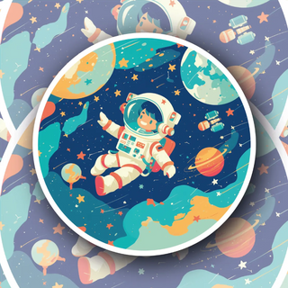 CosmoKid cute astronaut sticker