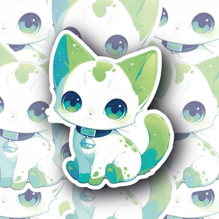 GlitchPurr the RoboKitten vinyl decal