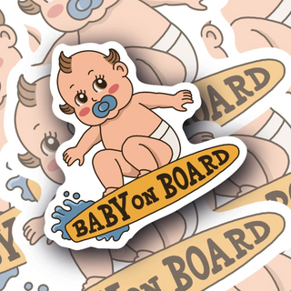 Skater Boy Baby on Board vinyl decal