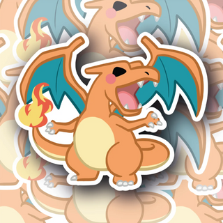 Cute Doodle Charizard Pose #1 decal