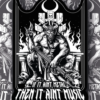 If It Aint Metal Then It Aint Music Bumper Sticker - Black and White
