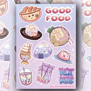 Good Food Edition #1 Sticker/Decal Sheet featuring kawaii treats