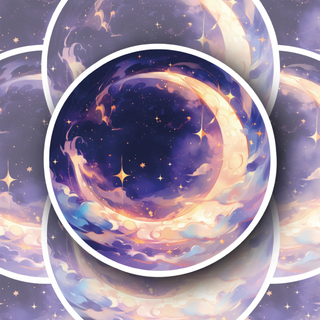 Crescent Moon Peaceful View decal