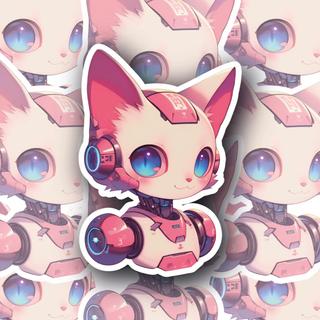 Sparky the RoboKitten vinyl decal