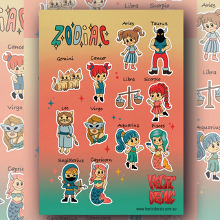 Zodiac Sticker/Decal Sheet