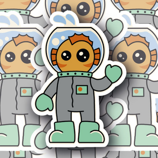 Aquarius Fish Dude vinyl decal