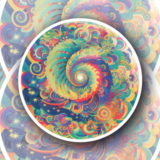 Spiralverse cosmic spiral sticker