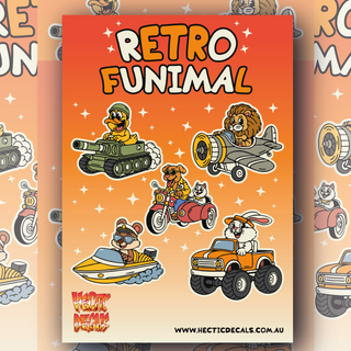 Retro Funimal Sticker/Decal Sheet