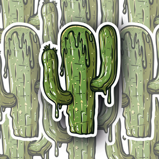 Psycadelic Melting Cactus 1 decal