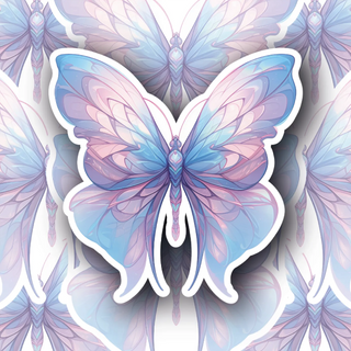 Bubbleglow Butterfly decal sticker