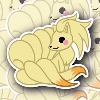 Cute Doodle Ninetales Pose #1 decal