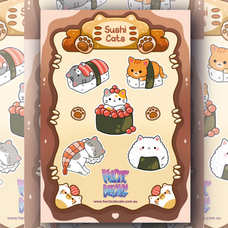 Sushi Cats Edition #1 Sticker/Decal Sheet