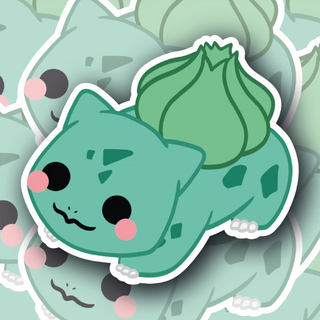 Cute Doodle Bulbasaur Pose #2 decal