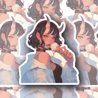 Umeko the Horny Ice-cream Eater decal