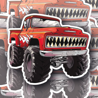 Teethy Monster Truck decal
