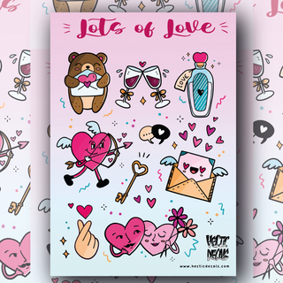 Lots of Love Decal/Sticker Sheet