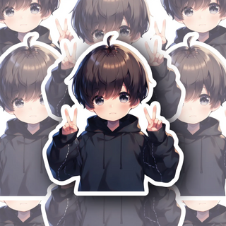 Double Peace Hoodie Kid decal sticker