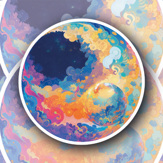 Nebuloom cosmic sticker