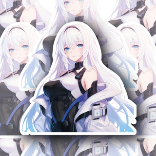 Emi the Cyborg Goddess vinyl decal