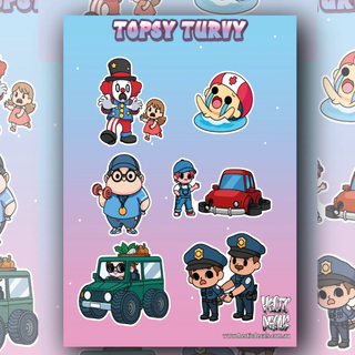 Topsy Turvy Edition #1 Sticker/Decal Sheet