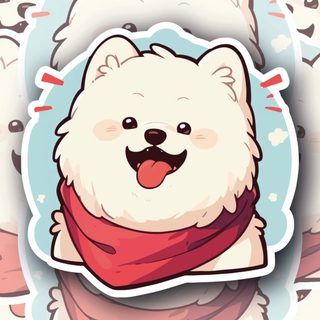 Marshmallow The Puppy Premium Vinyl Decal