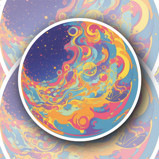 Orbital Melt celestial space sticker