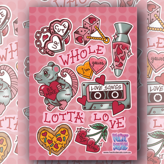 Whole Lotta Love Sticker/Decal Sheet