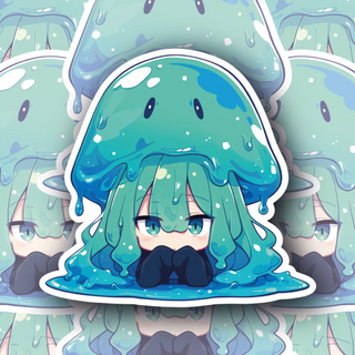 Jelly Fish Chibi Girl decal