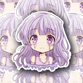 Lilac Drizzle anime girl decal