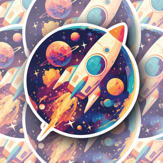 Planet Rocket Ship decal