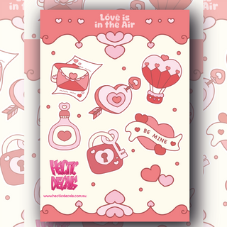 Love is in the Air Sticker/Decal Sheet