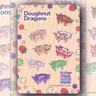 Doughnut Dragons Sticker/Decal Sheet