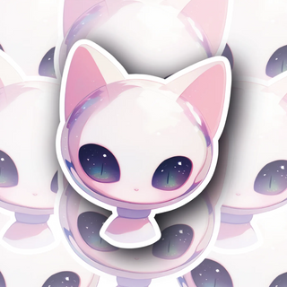 QuantumPaw the Alien Kitten vinyl decal