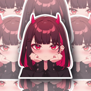 Cherry Hex Goth Girl Decal