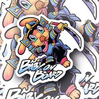 Baby on Board Samurai Puppy Decal