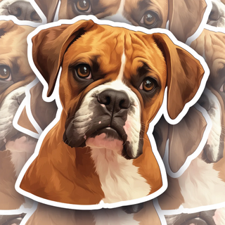 Rufus the Boxer vinyl decal