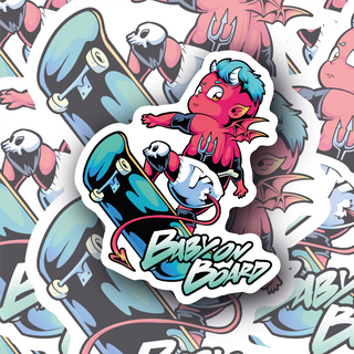 Baby on Board Kid Devil Skating Decal