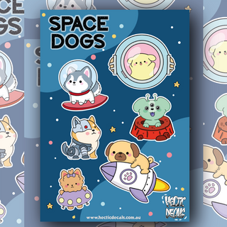 Space Dogs Decal/Sticker Sheet