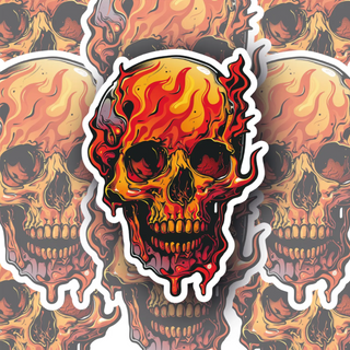 Flaming Skull Edition #3 Decal - Premium Quality